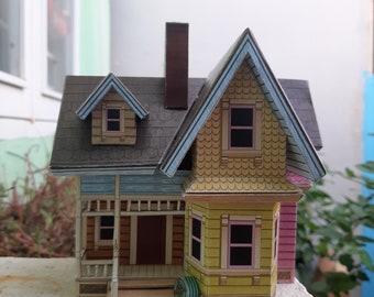 Up House Papercraft DIY Pdf Files,3d Paper cut template,Hand Cut