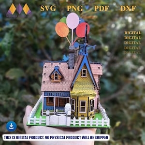Pixar Up House Model Kit: Laser Cut File (Digital Download)