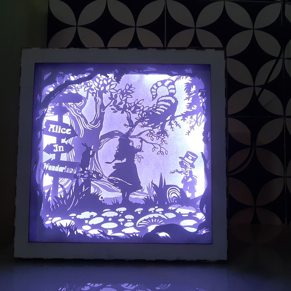 Alice Shadow Box SVG Lightbox Template, SVG FILE Alice Shadow Box SVG Lightbox Template, SVG FILE