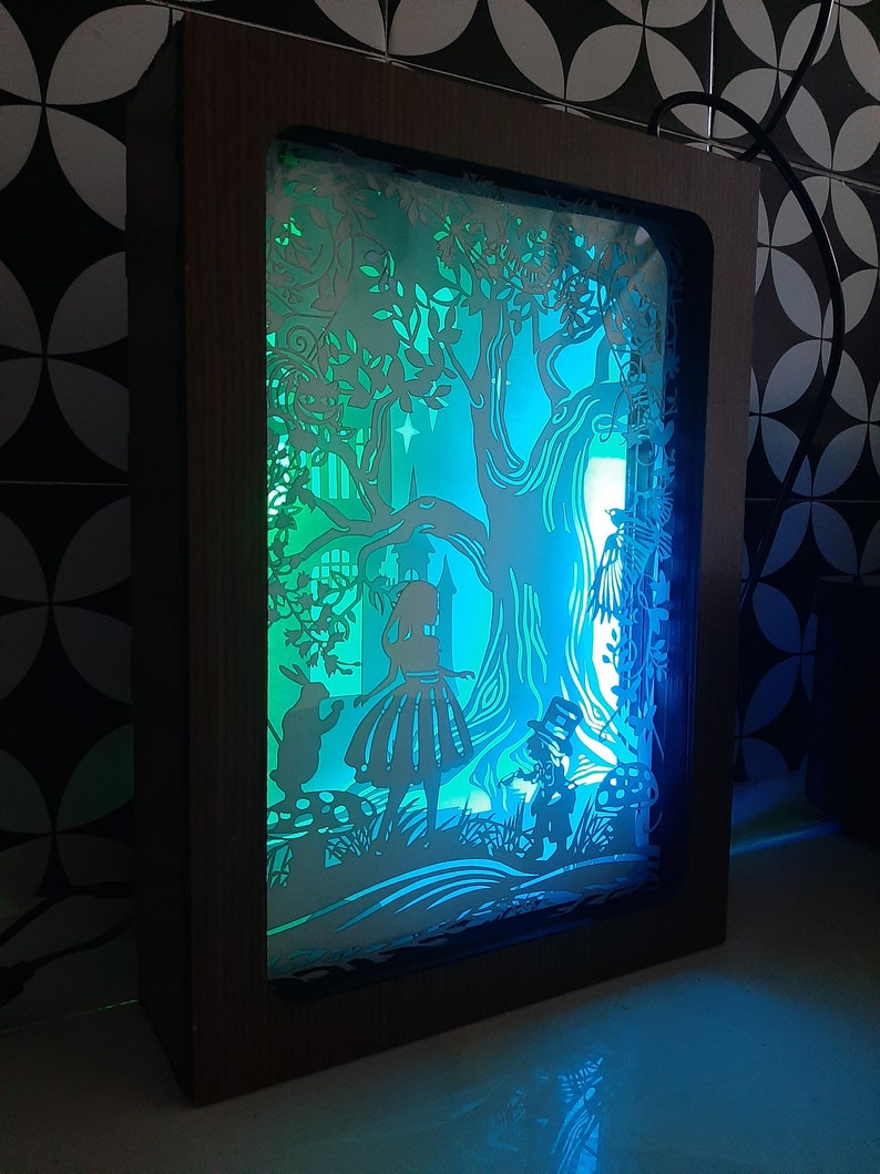 Alice Shadow Box SVG Lightbox Template Paper Cut Shadow Box Etsy Canada