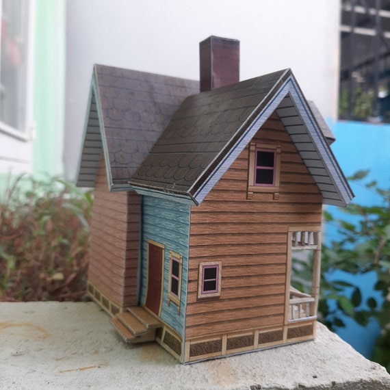 up house papercraft diy pdf files3d paper cut templatehand etsy