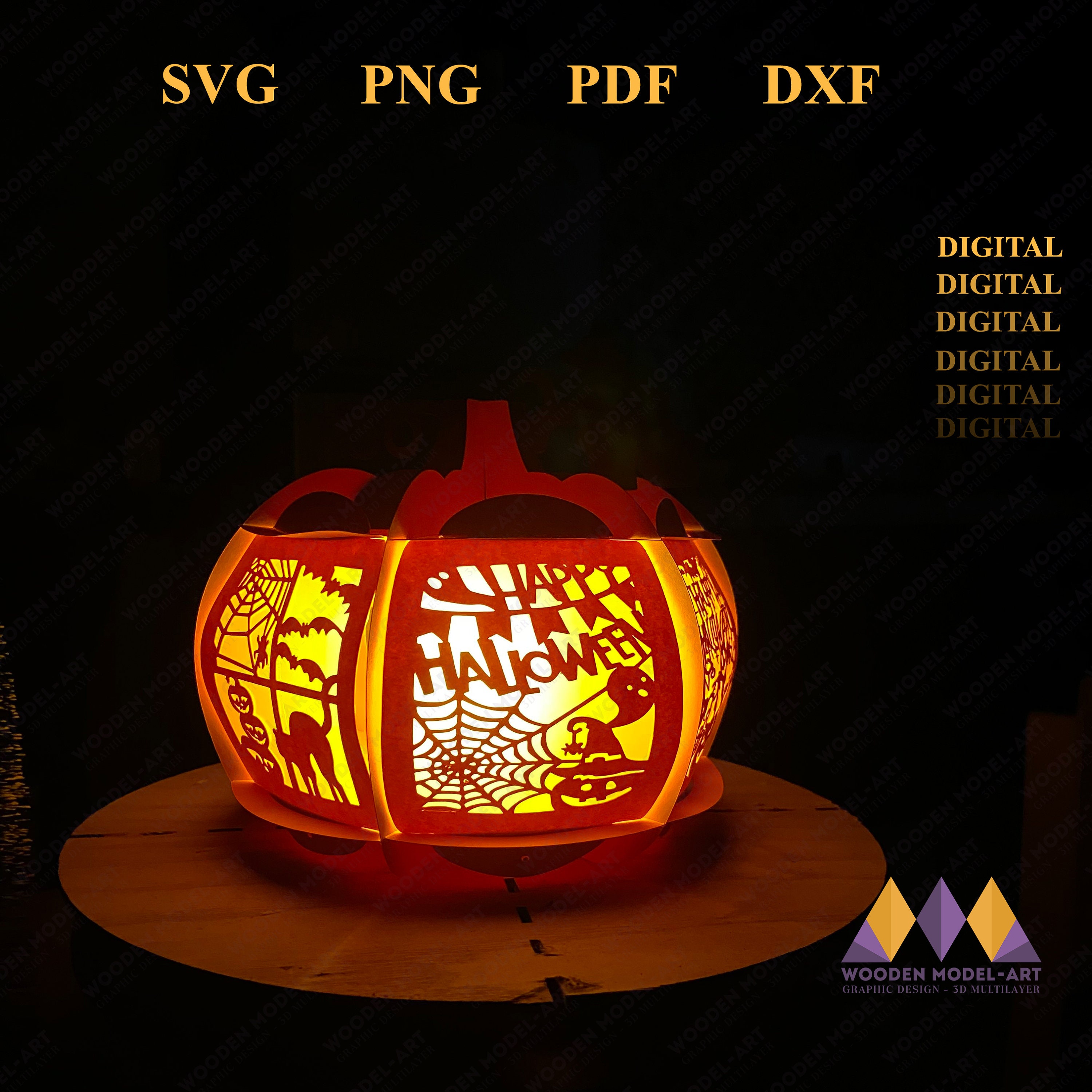 PUMPKIN Halloween Lantern Svg for Cricut Projects DIY - Etsy