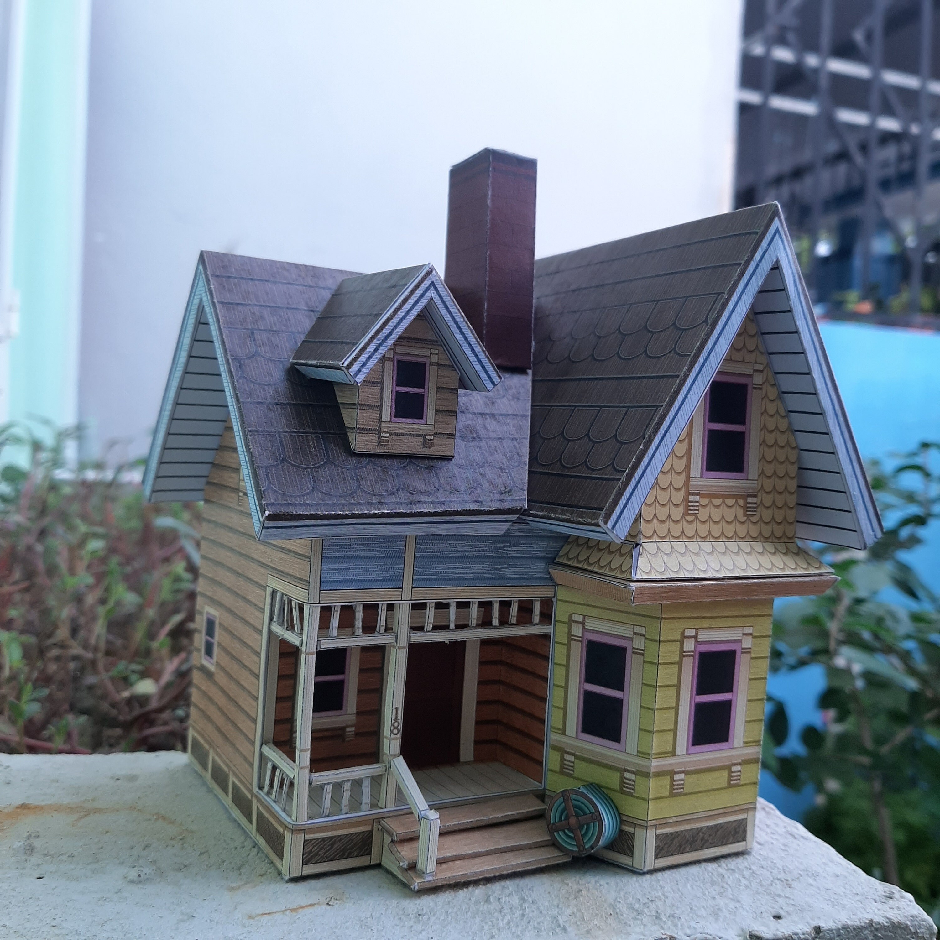 Up House Papercraft DIY Pdf Files3d Paper Cut Templatehand Etsy