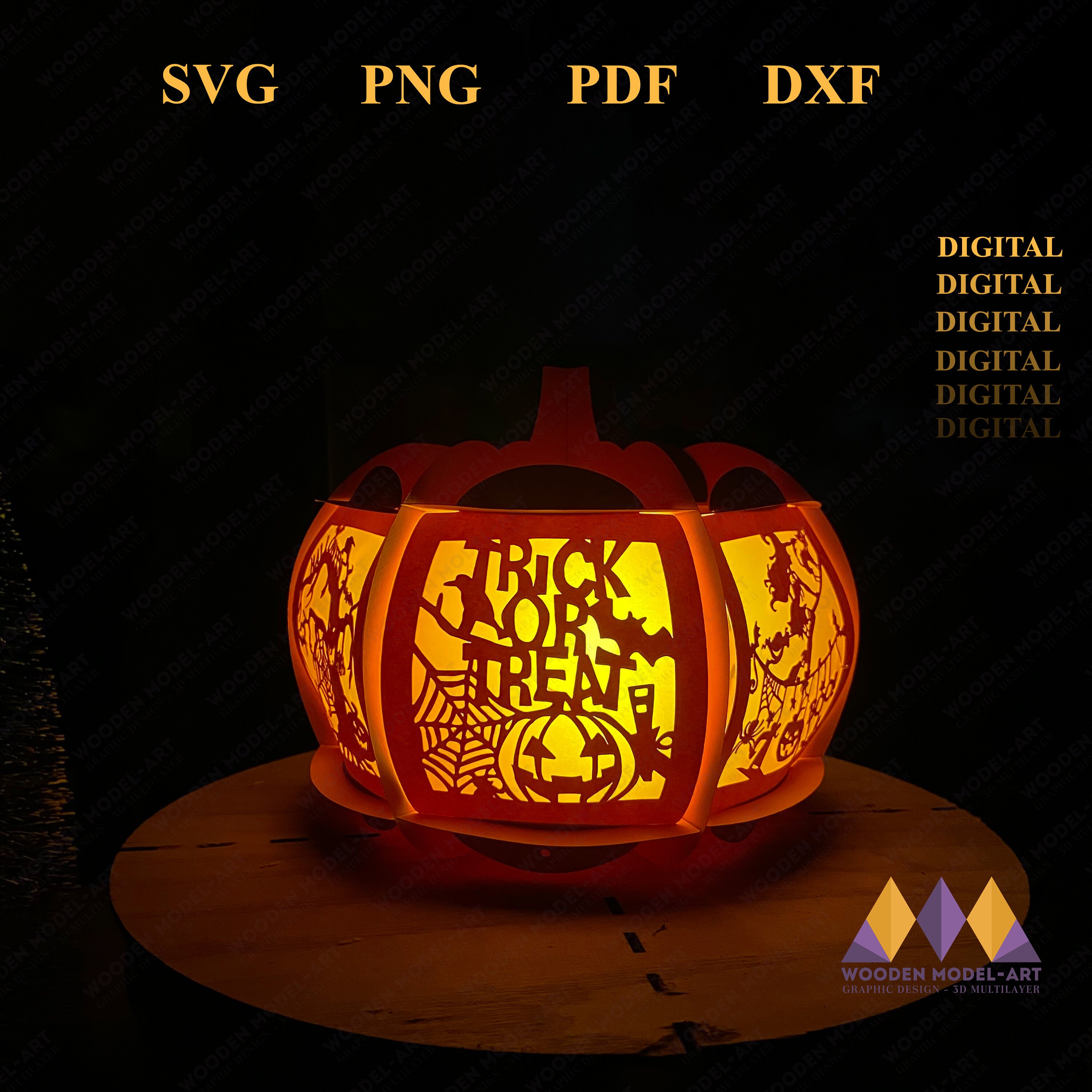 PUMPKIN Halloween Lantern Svg for Cricut Projects DIY - Etsy