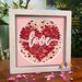 3D HEART SVG Shadow Box VALENTINE Light Box Svg Wedding Svg - Etsy