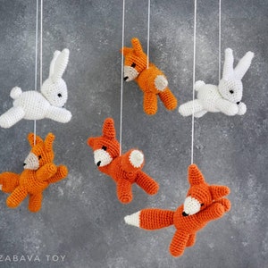 Fox Crochet Pattern, Pattern Fox, Amigurumi Crochet Fox, Crochet Fox for Baby Mobile, Amigurumi Pattern, Crochet Mobile