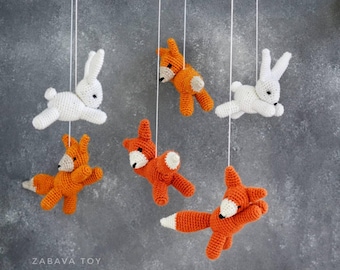 Fox Crochet Pattern, Pattern Fox, Amigurumi Crochet Fox, Crochet Fox for Baby Mobile, Amigurumi Pattern, Crochet Mobile