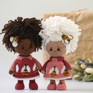Crochet doll pattern, Amigurumi doll pattern, Bumble bee crochet doll, bee ornament crochet, Tiny doll pattern, crochet doll amigurumi