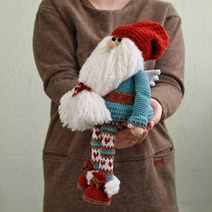 Amigurumi gnome, Crochet gnome pattern, Valentine gnome, Gnome crochet pattern, Spring Big Gnome, gonk crochet pattern