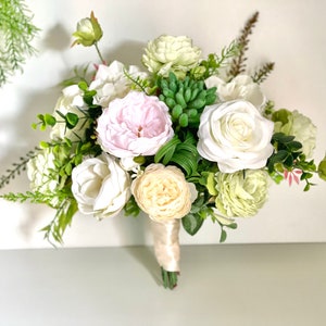ARTIFICIAL BRIDAL BOUQUET, keepsake wedding flowers, artificial flowers, home decor, floral arrangement, centerpiece, bridal bouquets, roses