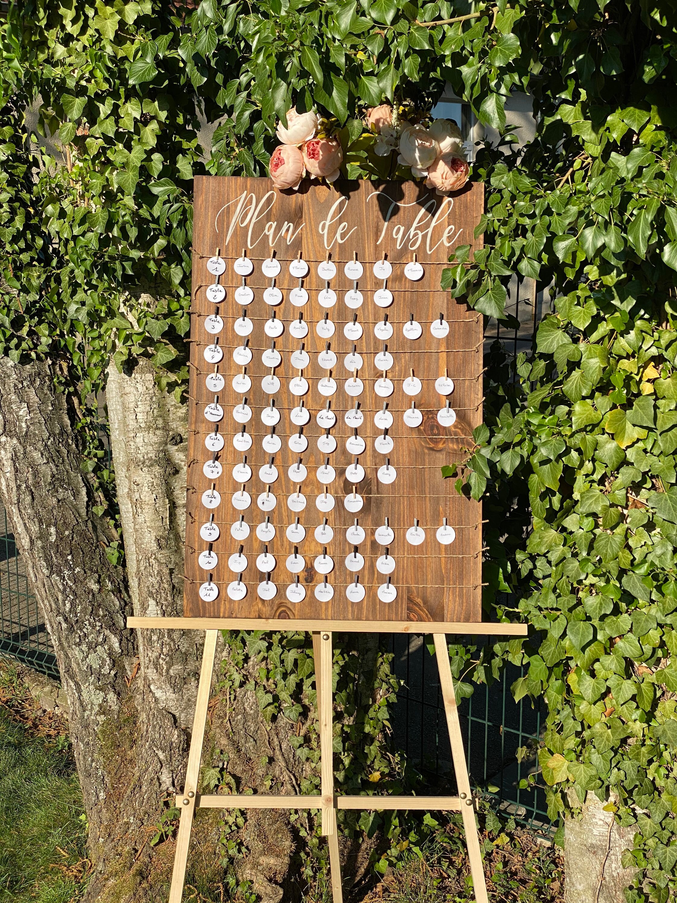 Schéma Plan De Table Mariage Panneau plan de table plan de table mariage champêtre chic - Etsy France
