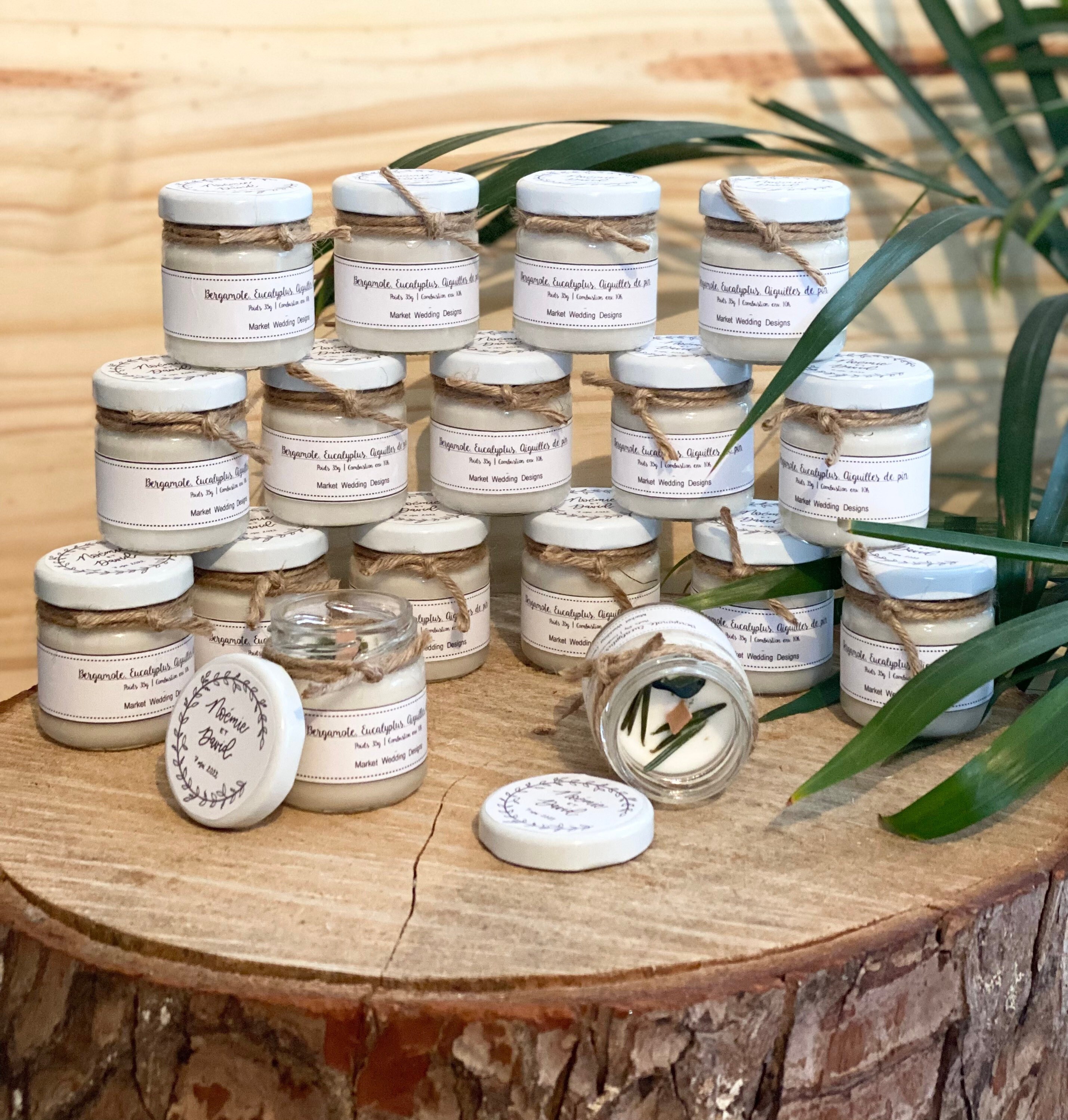 Bougie Cadeau Invité, Bougie Parfumée, Décorée | Facultatif, Personnalisée. Végétale. Parfum Françai