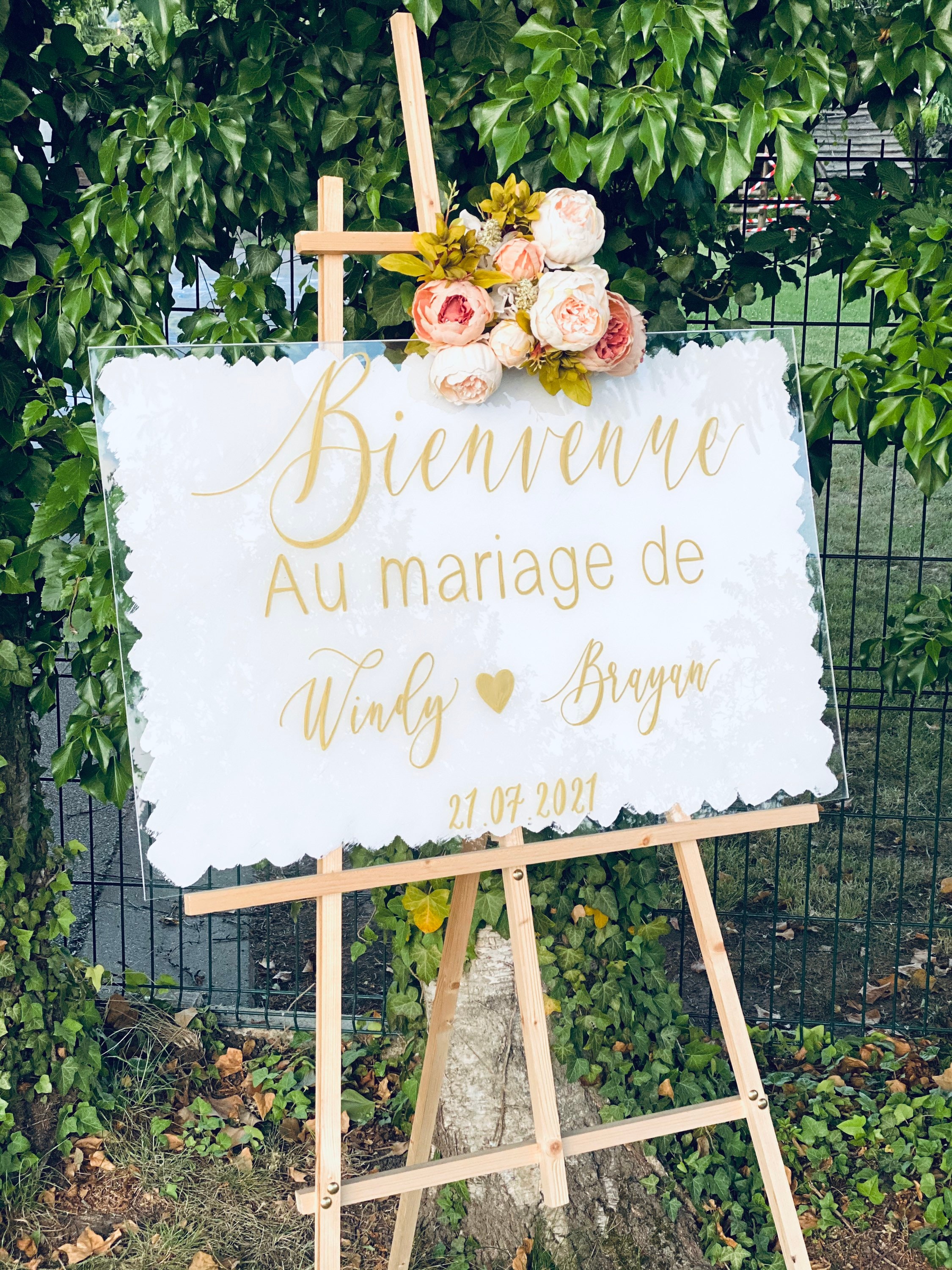 Panneau Bienvenue au mariage de... 4 lignes de texte Etsy