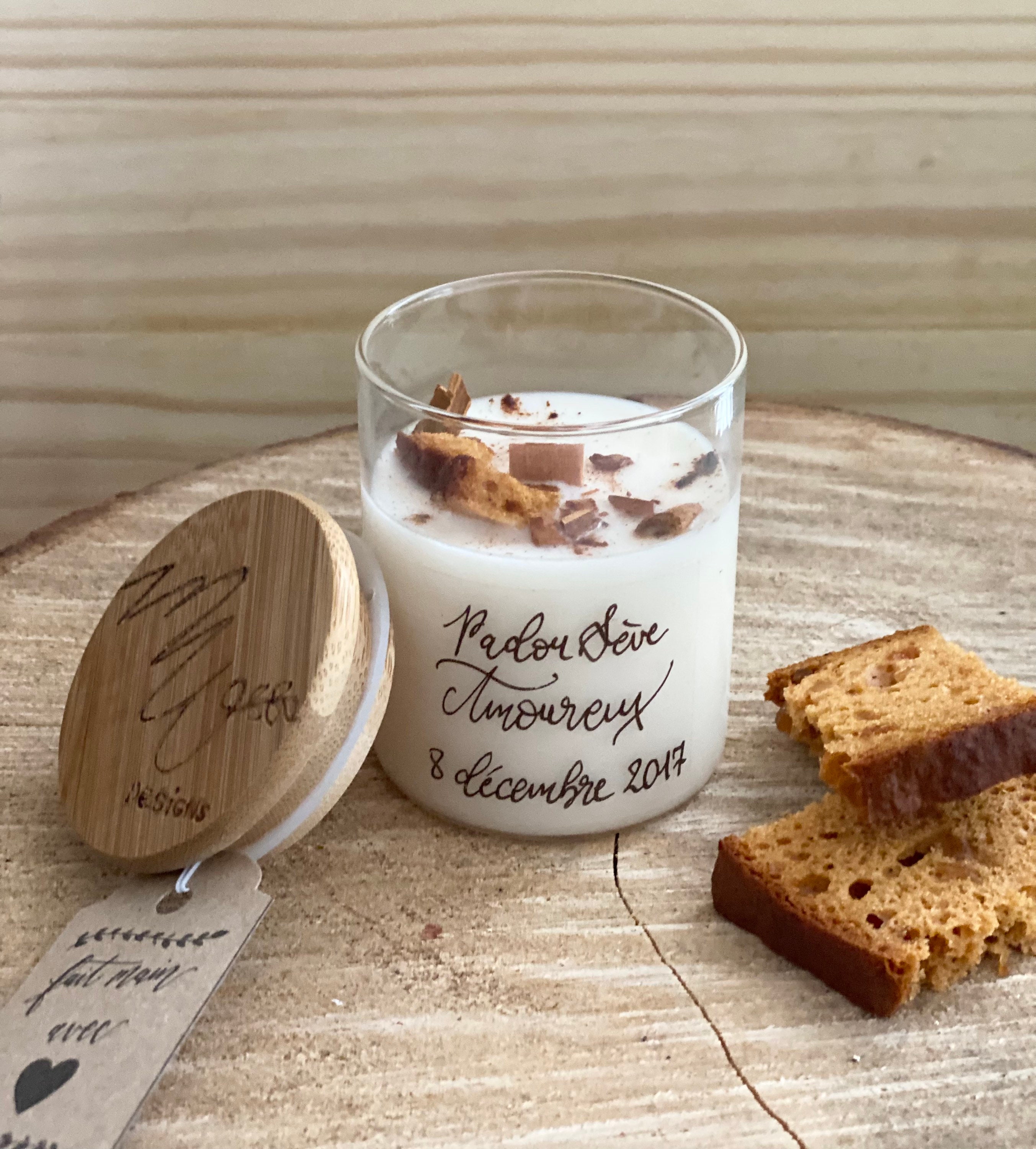 Pain d'épices/Bougie Parfumée Décorée Personnalisée Au Verso Bougie Végétale, Naturelle - Parfums Fr