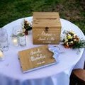 Wedding guest book, Wooden wedding guest book, Personalized guest book, Wedding photo album, Wedding gift guest book, Photobooth book. 3 product logo
