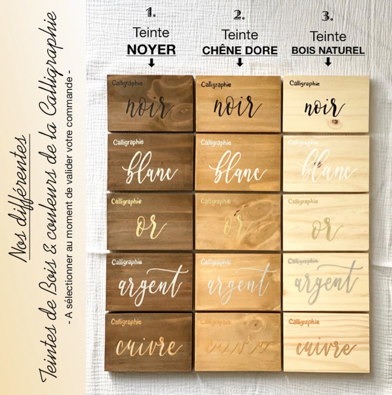 Wooden guest book for wedding A4 format book ribbon or lace finish text of your choice, hand-painted calligraphy image 2