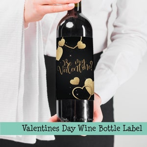 Hearts Wine Bottle Label, INSTANT DOWNLOAD, Valentines Day Gift, Valentines Day present, Wedding Wine Label, Engagement Wine Label