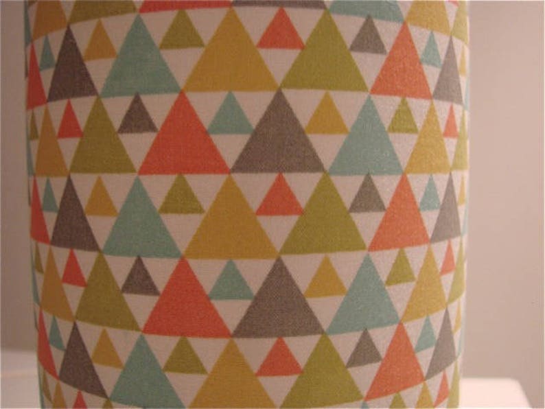 yellow fabric triangles height 27cm Scandinavian green spirit blue gray orange lamp cylindrical tube diameter 12cm Lighting