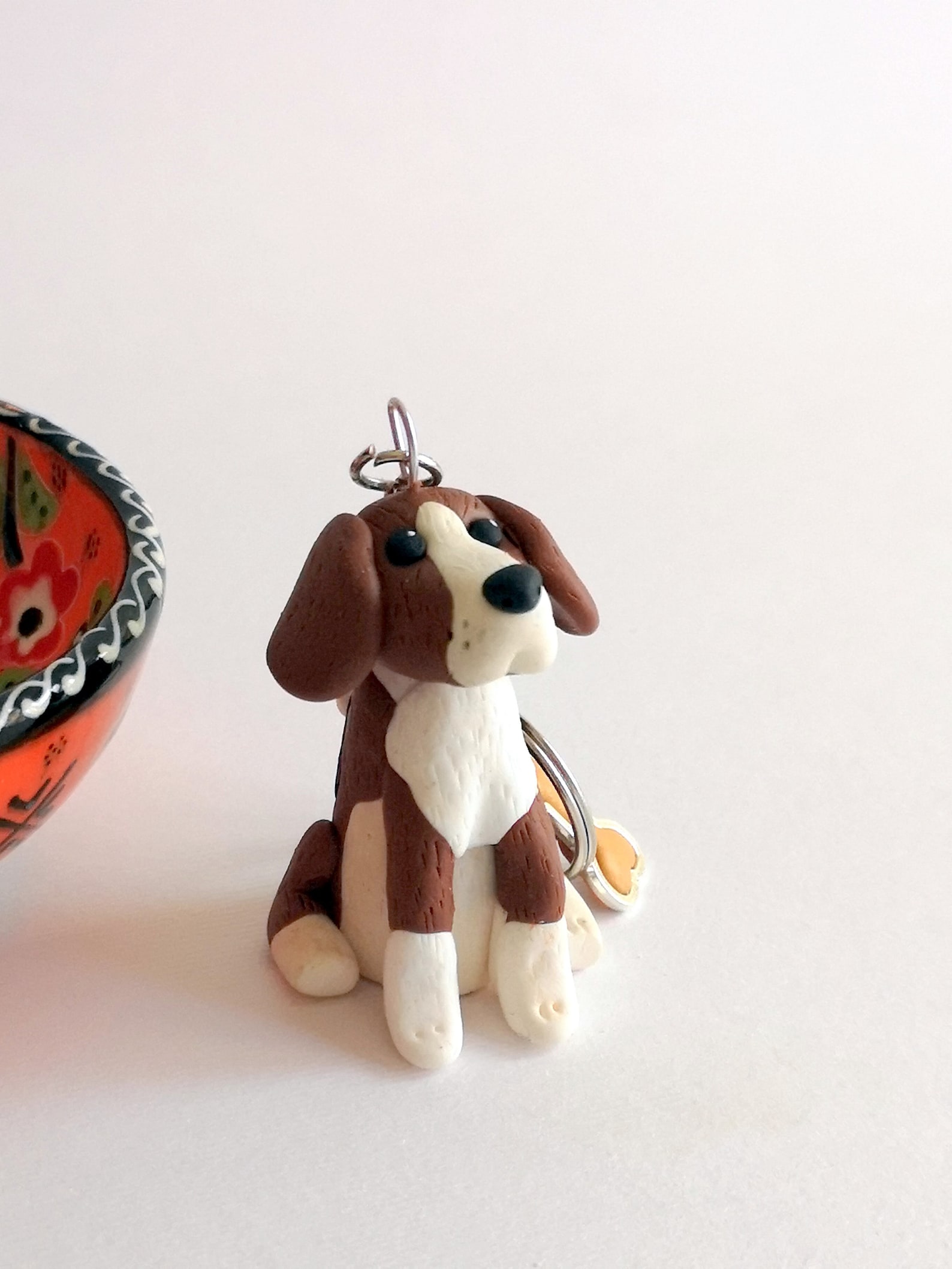 Beagle Dog Keychain Beagle Figurine Personalized With Name Etsy