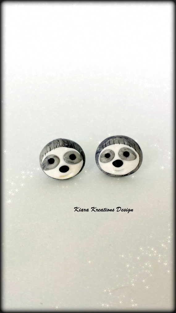 Sloth Fabric Button Cufflinks Sloth Fabric Button Cufflinks