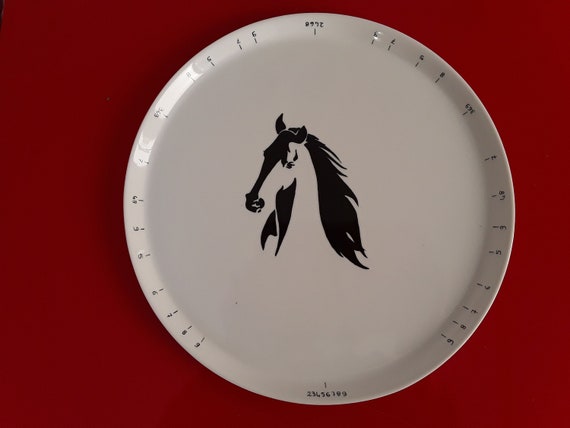 Plat Diviseur A Tarte A Gateau En Porcelaine Decore D Une Etsy
