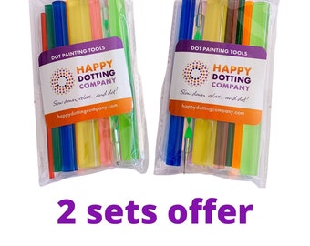 2 Sets Offer Dot Painting Tools Dotting by Happy Dotting Company - for mandala dot painting