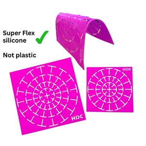 Super Flex mandala stencil set template silicone flexible Happy Dotting Company pink