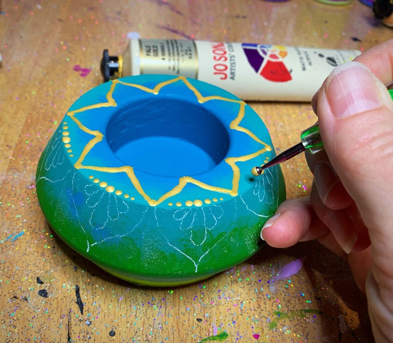 Tea light holder mold Design 1 silicone mould Happy Dotting Etsy