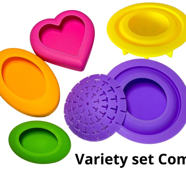 Variety Art Stone Mold set (5 molds) Dome Template #2 silicone silicon moulds mandala dot art