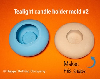 Tea light candle holder mold #2 Round silicone silicon mould