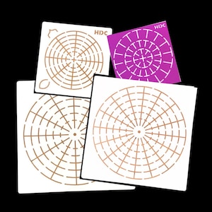 Mandala Stencil Set: 4 pc set - 12 & 16 Segments templates - Happy Dotting