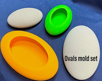 Set di stampi in silicone ovali: 1 grande e 1 piccolo