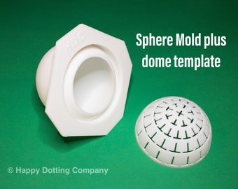 Sphere mold with dome template stencil mould round circle ball