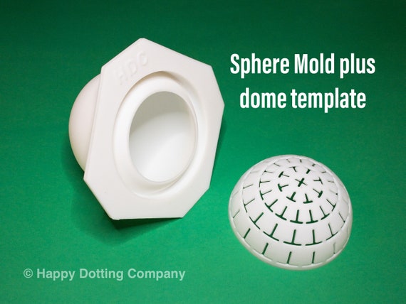 Sphere mold with dome template stencil mould round circle ball