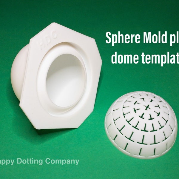 Sphere mold with dome template stencil mould round circle ball