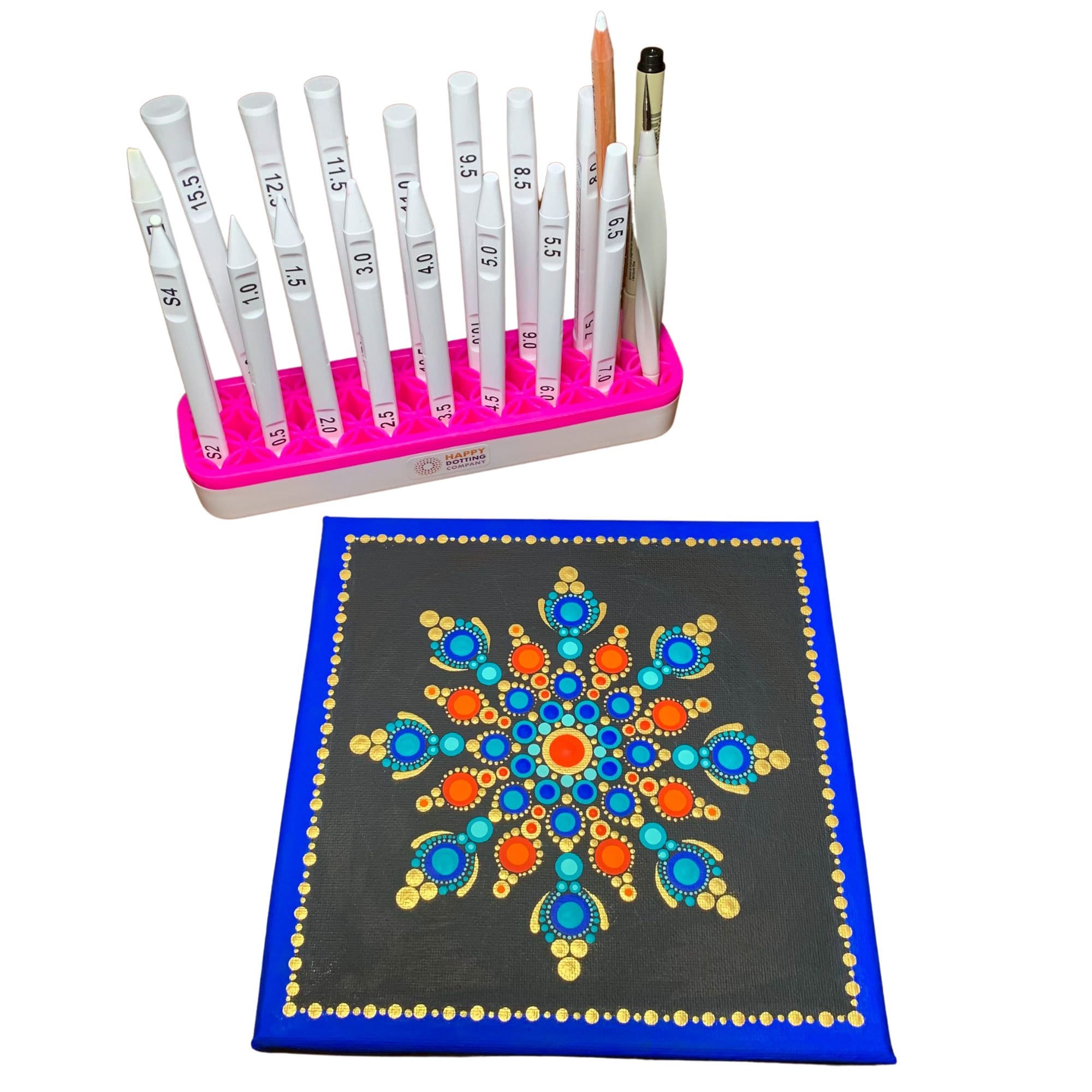 WOSKY 31 pieces mandala dotting tools set - professional supplies tools  kits, include mini easel, paint tray