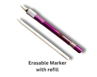 Erasable marker for guidelines for Dotting Mandala art - Happy Dotting Company - white / grey color -  mandala dot art pencil