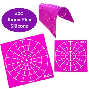 Super Flex mandala stencil set template silicone flexible Happy Dotting Company pink image 10