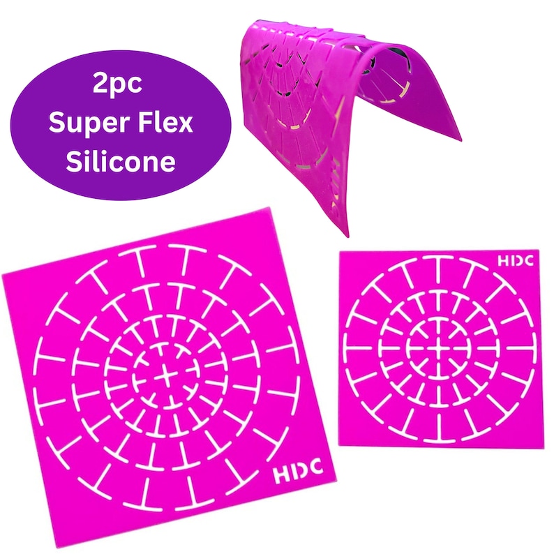 Super Flex mandala stencil set template silicone flexible Happy Dotting Company pink image 10