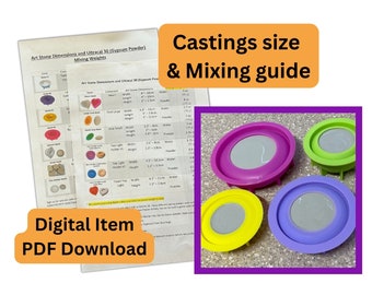 Ultracal 30 Gypsum Art Stone Mold Size & Mixing Guide (Digital Download)