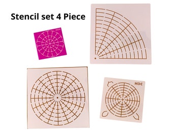 Stencil Set 4 piece by Happy Dotting Company - Stencils / templates are the perfect tools for making your work symmetrical