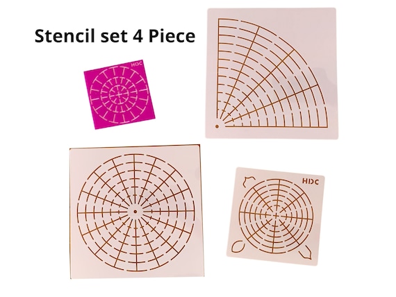 Stencil Set 4 Piece by Happy Dotting Company Stencils / Templates Are the  Perfect Tools for Making Your Work Symmetrical -  Hong Kong