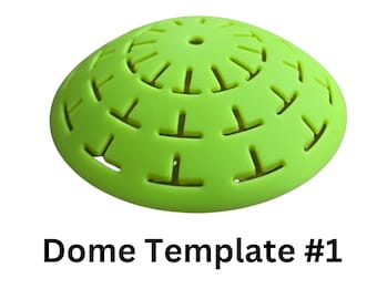 Modèle de dôme n° 1 (conçu pour le moule en pierre d'art n° 1) pochoir en silicone flexible 12 segments 3,2 pouces