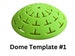 Dome Template #1 - (designed for art stone mold #1) flexible silicone stencil 12 segments 3.2 inch 