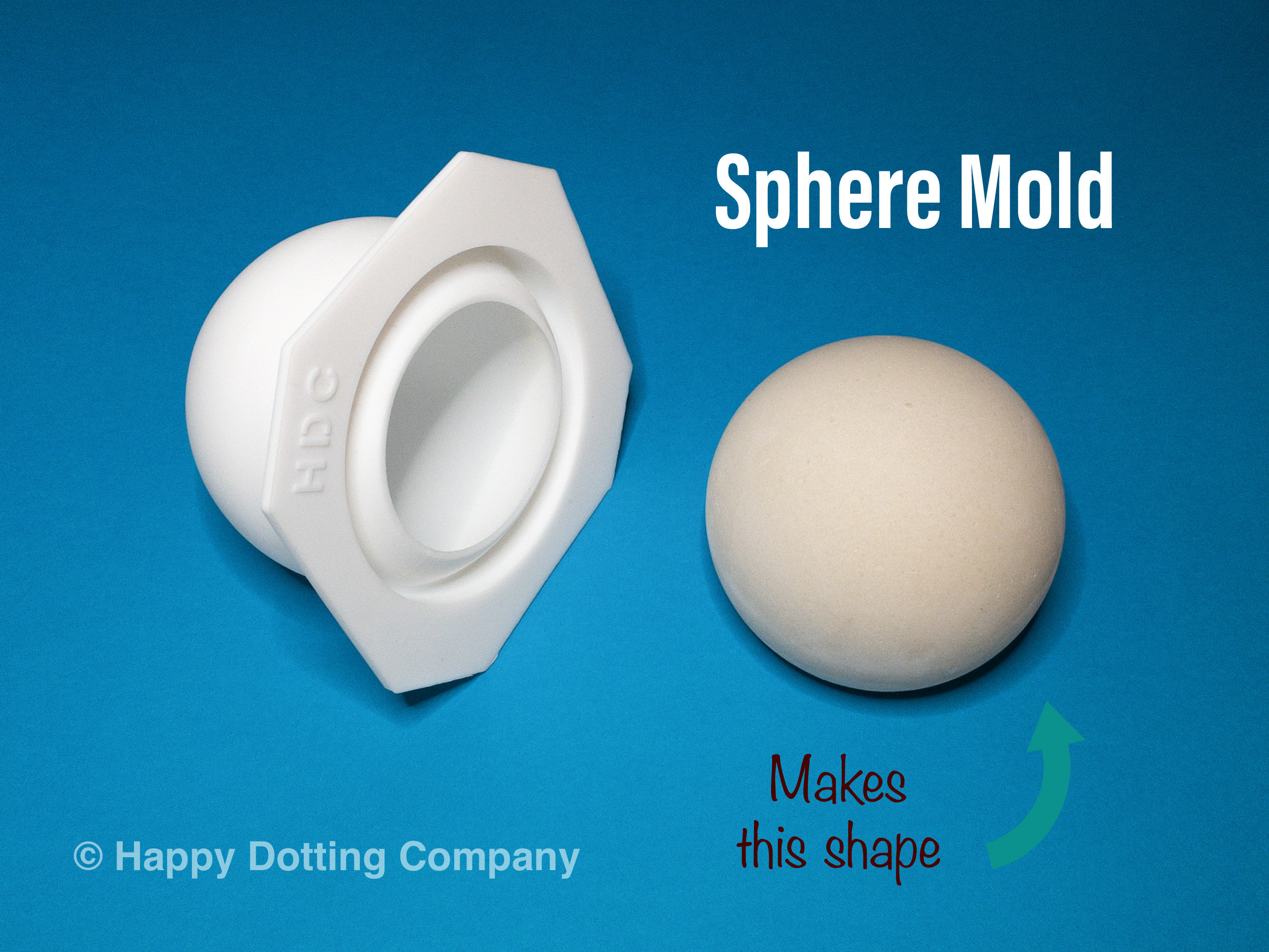  Stone Mold - For Making Stones For Painting - Happy Dotting  Company - Large Round Shape - Smooth Casting