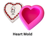 Silicone Heart Mold: Art Stone Casting, Happy Dotting Company