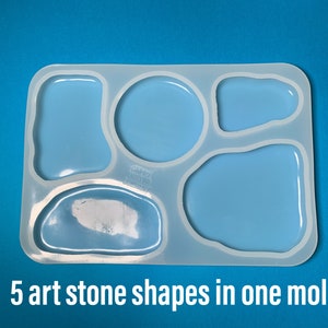 Rock molds to make Art Stones Multi Mold silicone mold for making blank rocks mould silicon Happy Dotting Company