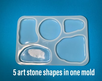 Moules de roche pour faire des pierres d'art Multi moule en silicone pour faire des pierres de moule en silicone Happy Dotting Company