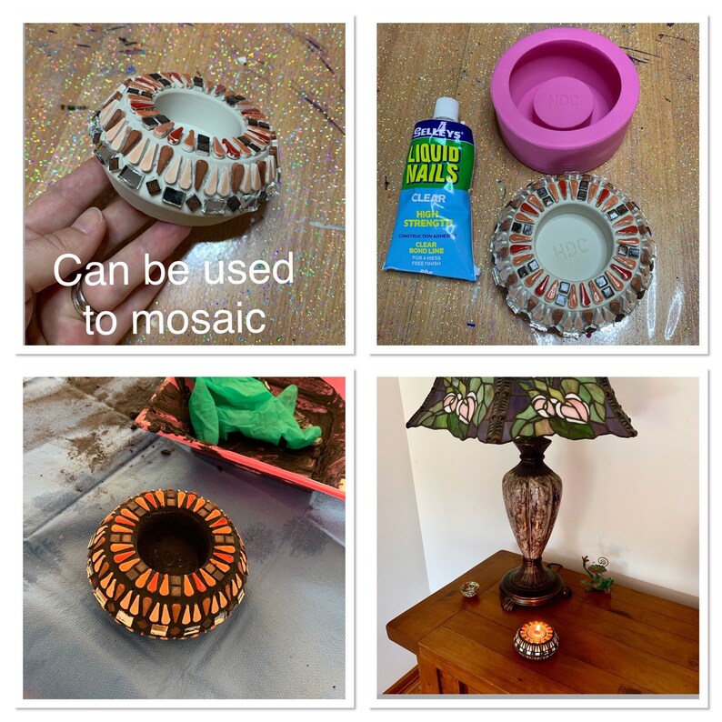 Tea light holder mold Design 1 silicone mould Happy Dotting Etsy