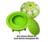 Round Mandala Silicone Art Stone Mold with Dome Template